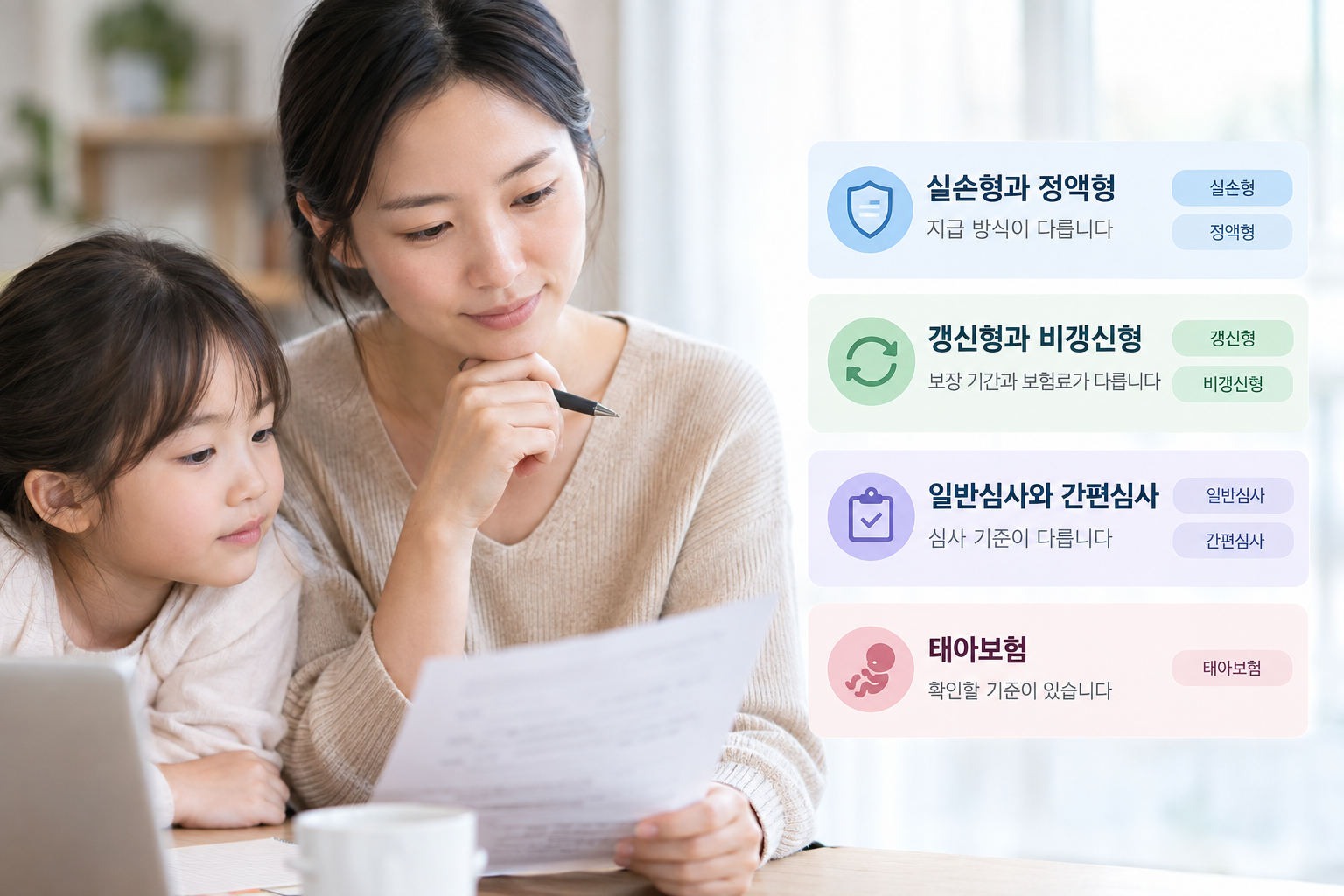 02 손해보험과 종합건강보험을 구성하는 기준 대표 이미지