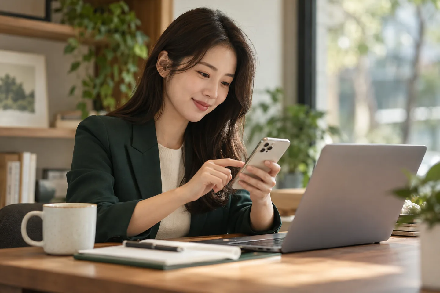 문의에 응답하며 상담의 필요를 확인 · 활동의 이해를 돕는 AI 연출 이미지